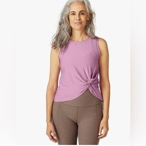 Featherweight Spacedye Front Twist Muscle Tank